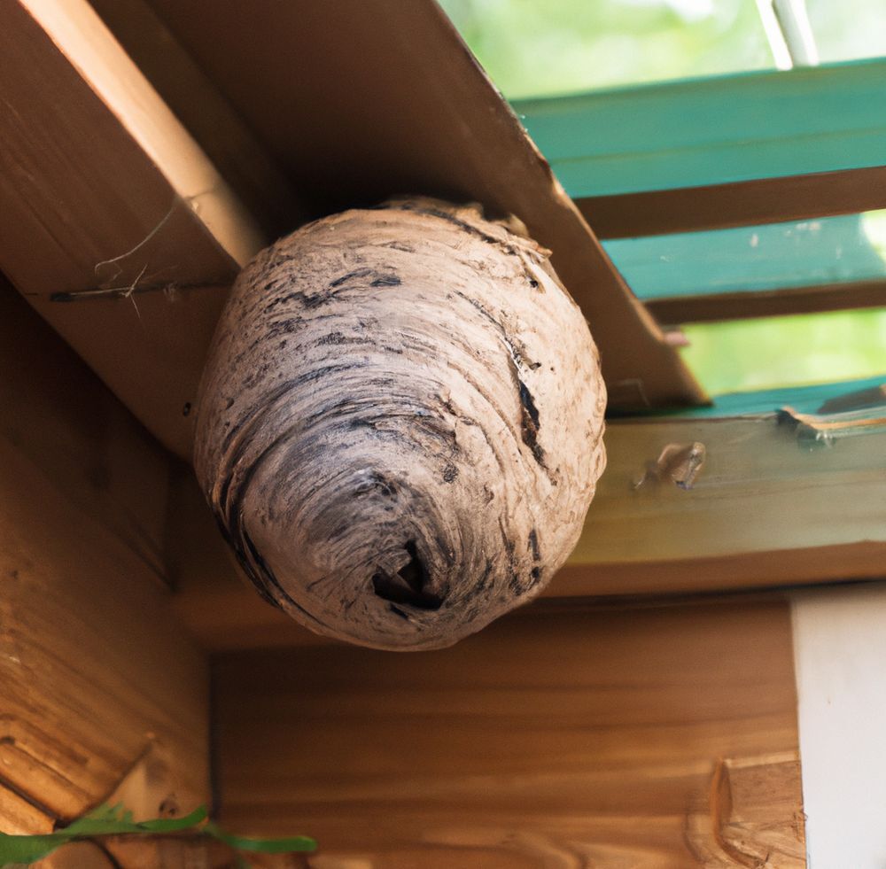 Remove wasp nest in Eiken 058 510 22 54